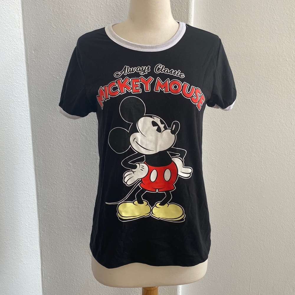 Disney Mickey‎ Mouse Black Tee Shirt Youth Size XL